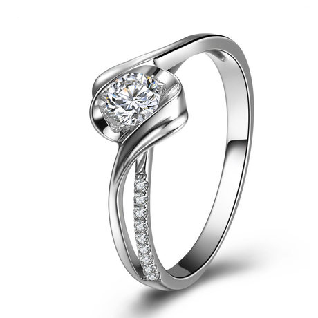 18K金钻石结婚戒指