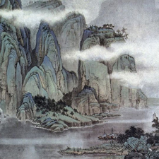 二零一三年少年杯最佳山水画作品重复出现在孤独者的衣服上