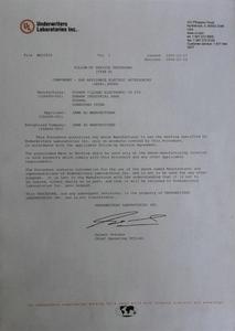 Certificate UL