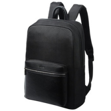博牌BOPAI欧美男士双肩包 韩版大容量背包 商务旅行包包黑色11-